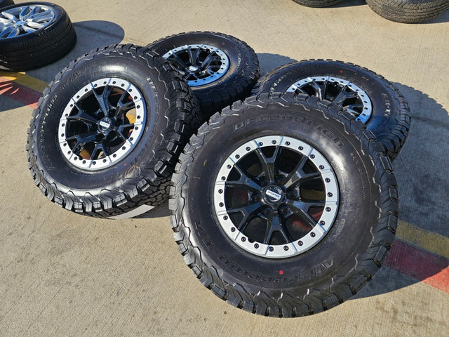 17" Ford F-150 Raptor R OEM Replica BEADLOCK 10460 rims wheels 35" tires BFG NEW Texas Truck Tire