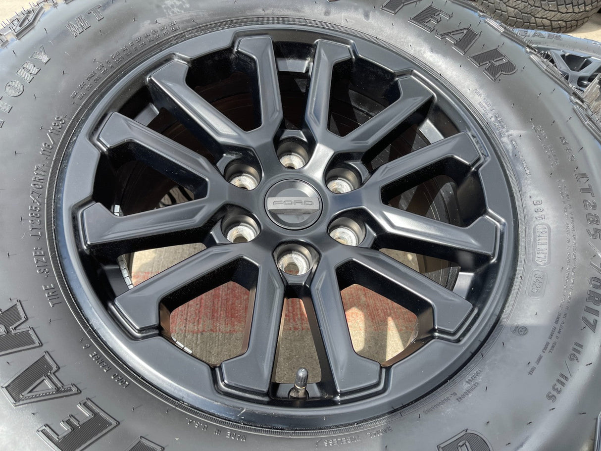 17" Ford F-150 Raptor OEM 10611 rims wheels Bronco 2025 2026 NEW GOODYEAR 33" Texas Truck Tire