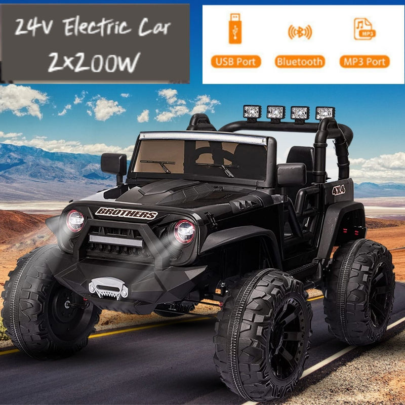 2-Seater Electric Ride-On SUV Truck for Kids with Remote Control, MP3 Player, and LED Lights - 400W Power