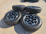 18" Ford Ranger Bronco wheels rims tires black 95213 tires 2023 2024 2025 NEW Texas Truck Tire