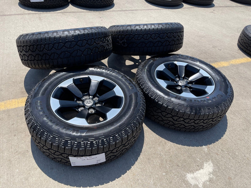 18" Dodge Ram 1500 Rebel Black OEM wheels rims 2671 tires 2024 2025 2026 NEW Texas Truck Tire