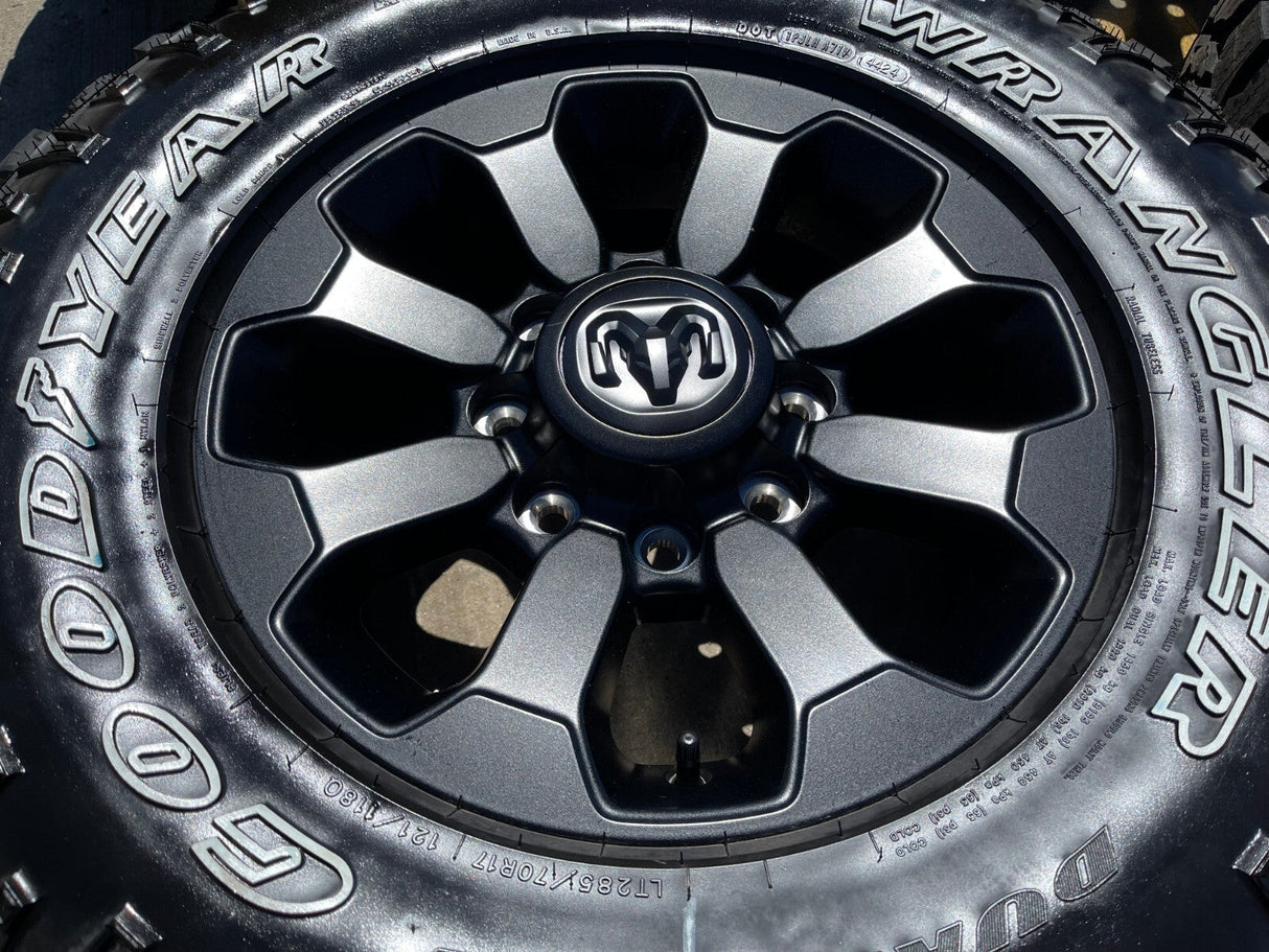 17" Ram 2500 3500 Laramie Power Wagon OEM wheels rims 2599 tires 2024 2025 NEW Texas Truck Tire