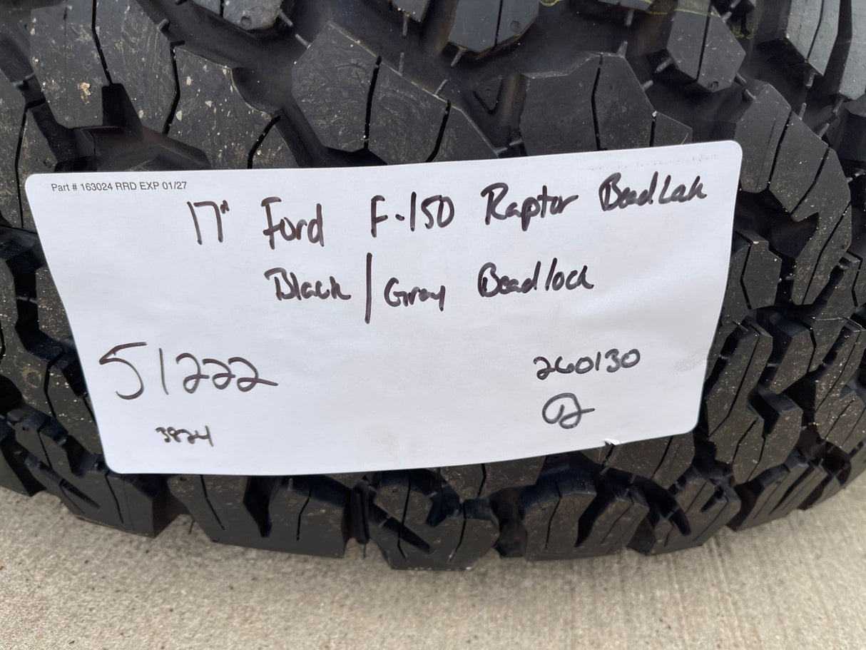 17" Ford F-150 Raptor Bronco R OEM BEADLOCK 51222 rims wheels 2025 2026 NEW 37" Texas Truck Tire