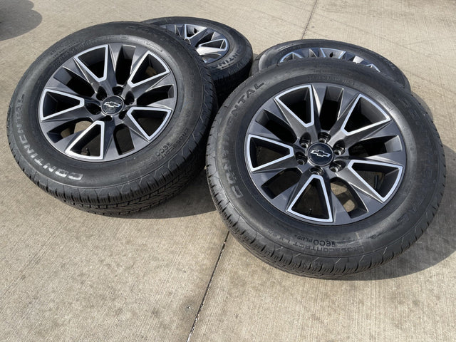 20" Chevy Tahoe Silverado OEM 5919 wheels rims GMC Yukon tires CONTINENTAL NEW Texas Truck Tire