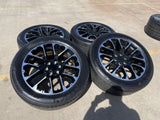 22" Chevy Silverado GMC OEM Replica Yukon Tahoe 14079 wheels rims tires Texas Truck Tire