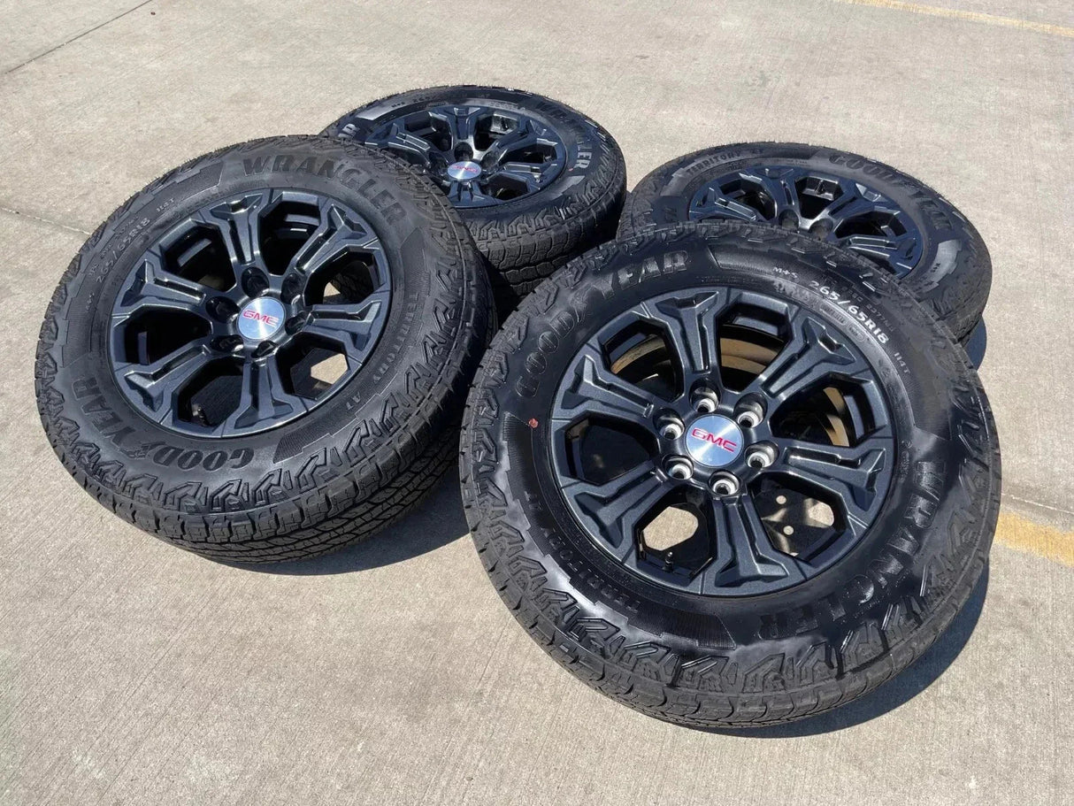 18" GMC Sierra Canyon Chevy Tahoe Colorado OEM 5910 wheels rims 2024 2025 NEW Texas Truck Tire