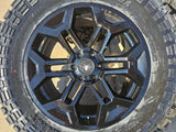 20" 20x9 Black Widow Chevy Silverado OEM GMC Sierra wheels rims 35" KENDA NEW Texas Truck Tire