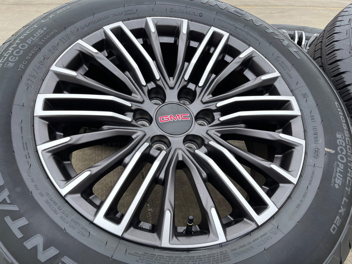 20" GMC Sierra Yukon Chevy Silverado OEM wheels rims 2024 2025 2026 NEW Texas Truck Tire