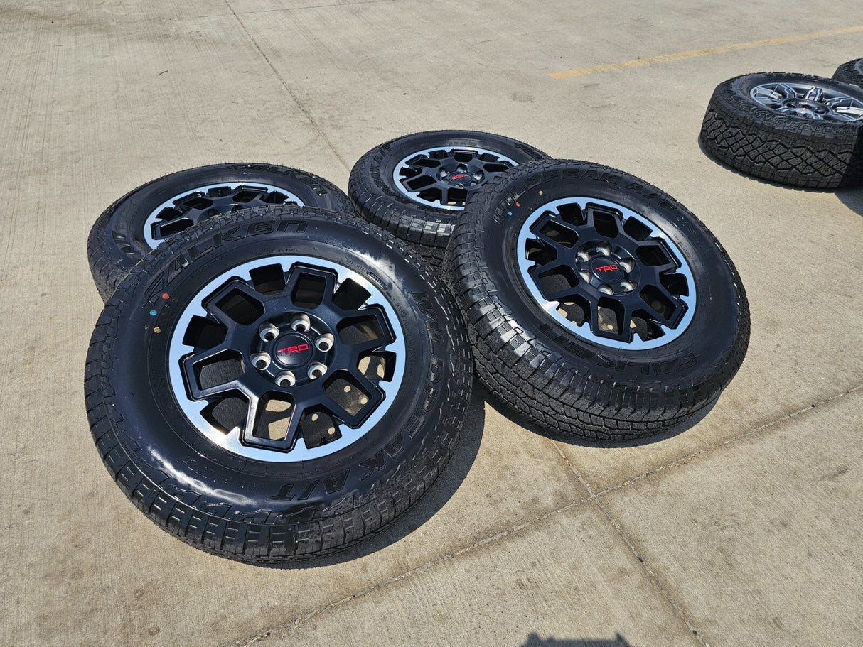 18" Toyota Tacoma 4Runner TRD OEM 94199 wheels rims tires Falken A/T NEW Texas Truck Tire
