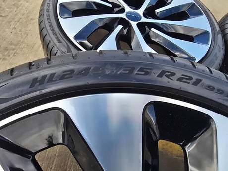 21" Lucid Air Grand Touring OEM 95542 95543 wheels rims black tires NEW Texas Truck Tire