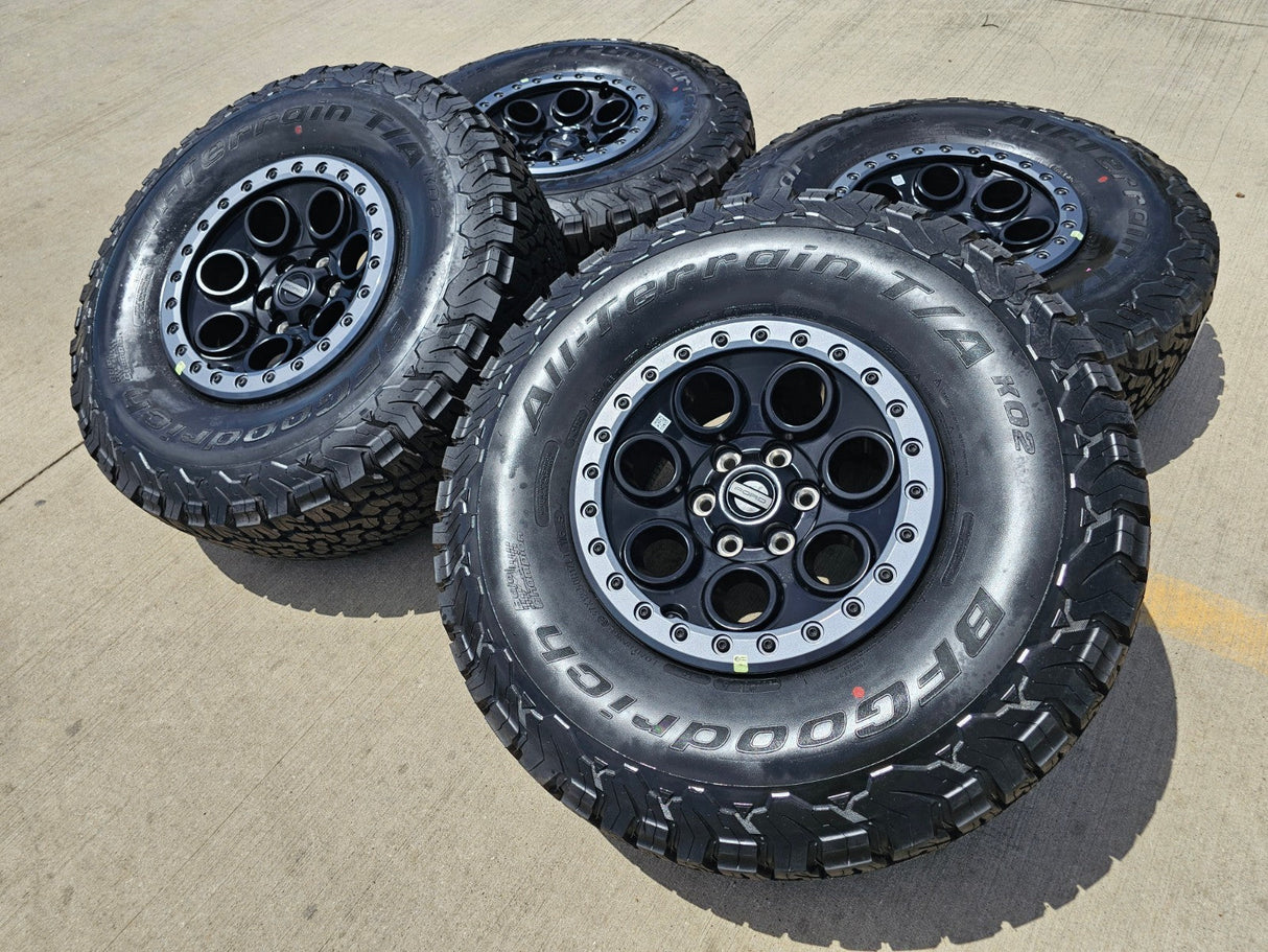 17" Ford F-150 Raptor OEM BEADLOCK 10612 rims wheels BFG KO2 37" NEW Texas Truck Tire