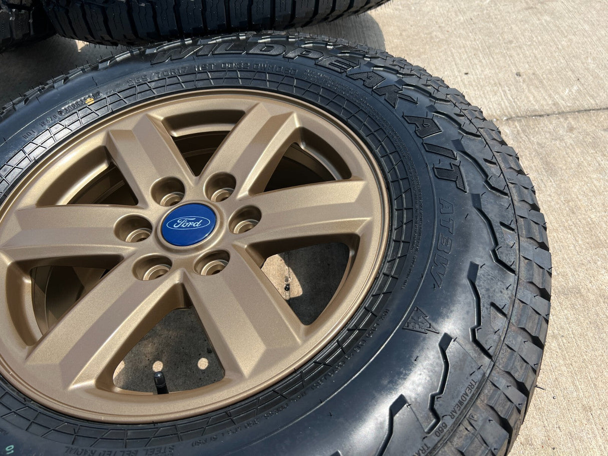 17" Ford F-150 OEM BRONZE Tremor rims wheels tires 10339 FALKEN A/T3 NEW Texas Truck Tire