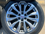 22" GMC Yukon Sierra DENALI OEM wheels rims 14025 97000 tires BRIDGESTONE Texas Truck Tire