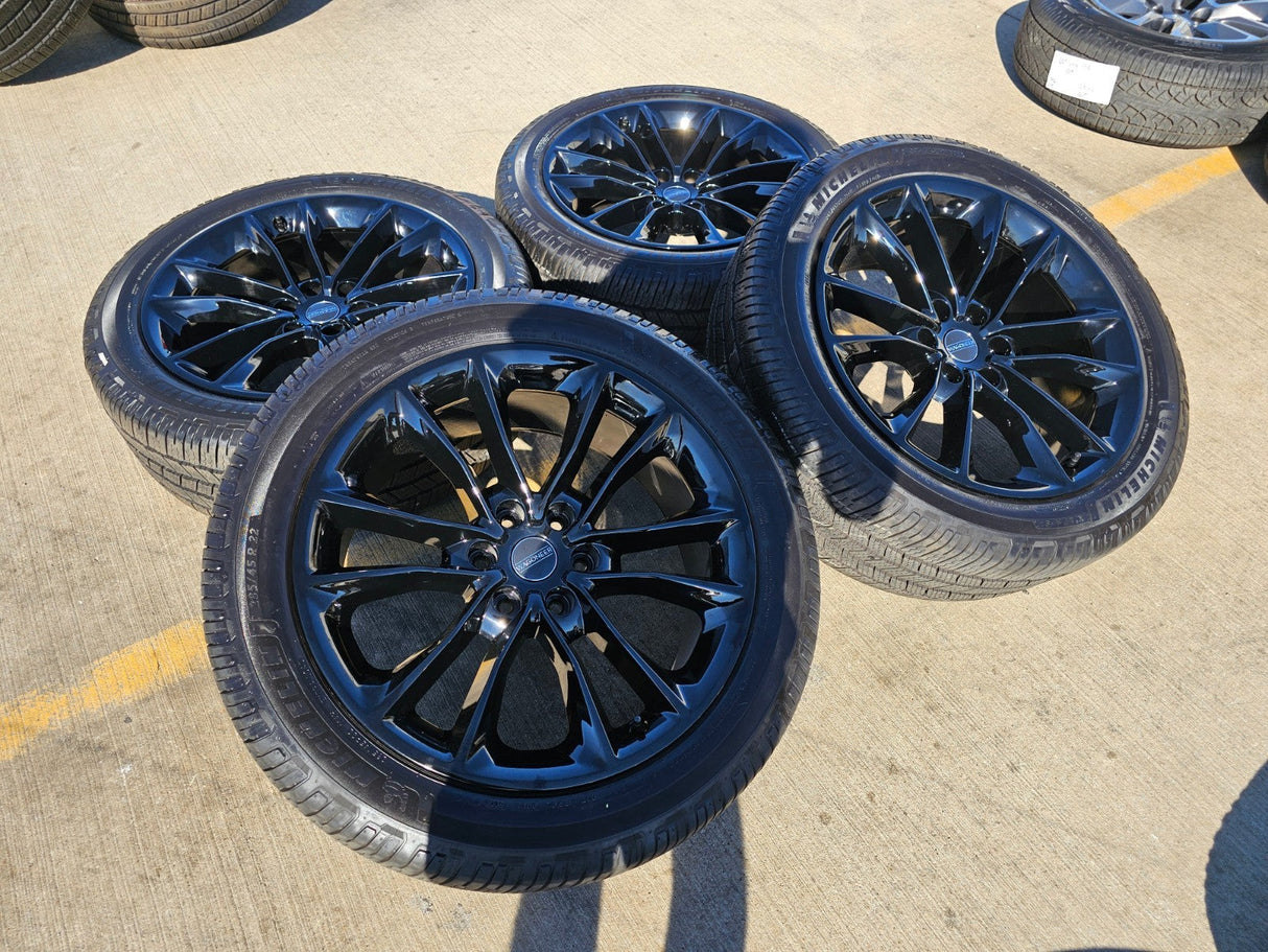 22" Jeep Grand Wagoneer OEM 9298 Obsidian rims wheels RAM 1500 MICHELIN Texas Truck Tire