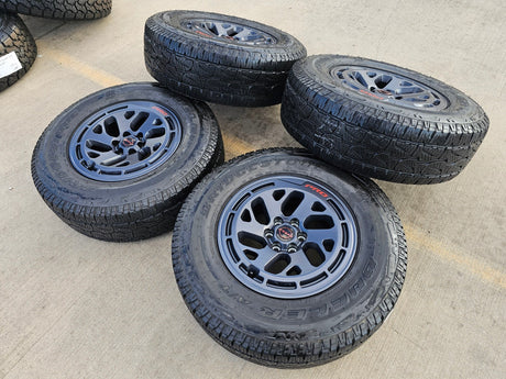 17" Nissan Frontier X-PRO OEM Desert Runner wheels rims tires DUELER A/T Texas Truck Tire