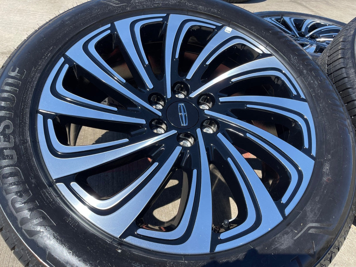 22" Lincoln Navigator OEM 10666 rims wheels BLACK LABEL 2026 BRIDGESTONE NEW Texas Truck Tire