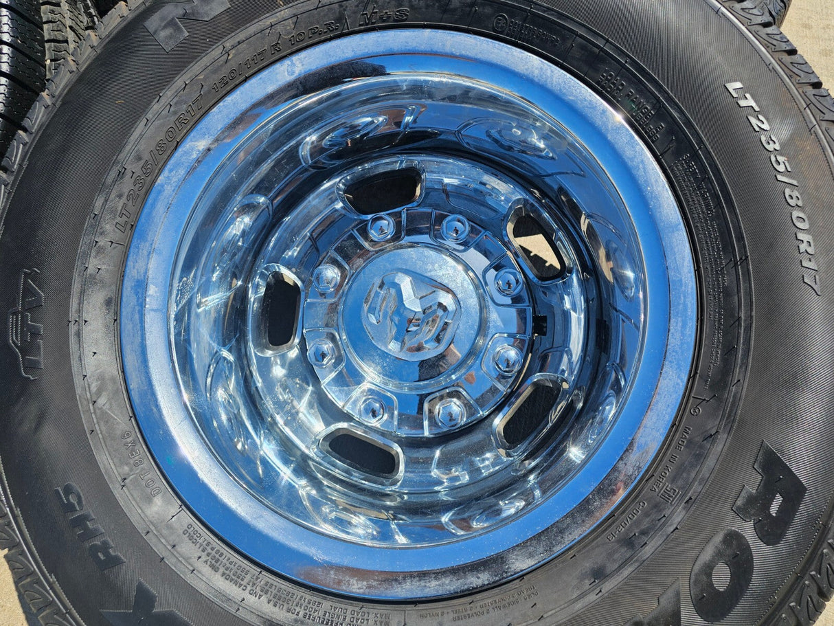 17" Dodge Ram 3500 Dually Laramie 8x200 wheels rims 2703 2704 OEM 2024 2025 NEW Texas Truck Tire