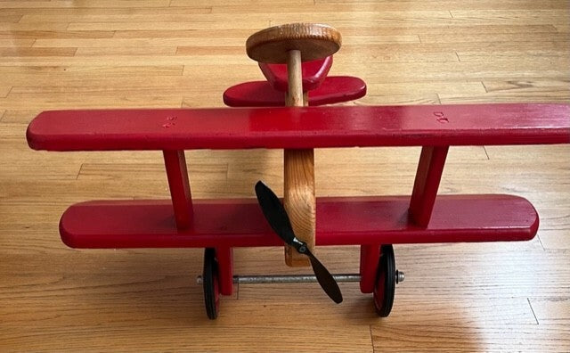 Wooden Handcrafted Riding Plane Toy for Toddlers