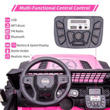 Extra Large Pink Ride-On Car for Kids with 24V Battery and 2 Seats - Includes Remote Control for Parental Supervision