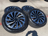 22" Lincoln Navigator OEM 10666 rims wheels BLACK LABEL 2026 BRIDGESTONE NEW Texas Truck Tire