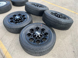 20" Ford F-250 F-350 OEM black TREMOR wheels rims 10484 10299 tires NEW Texas Truck Tire