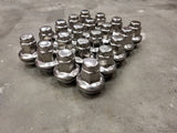 20) 14x1.5 OEM Toyota Tundra lug nuts washer polished LX570 Sequoia Land Cruiser Texas Truck Tire