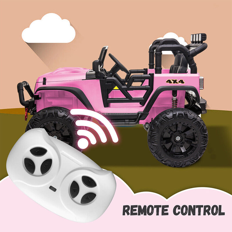2-Seater Electric Ride-On Jeep with MP3 Player and LED Lights for Kids - Remote Control Included