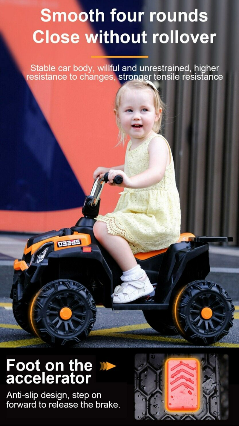 Kids' Electric Off-Road ATV with Musical Features and Illuminating Lights for Children