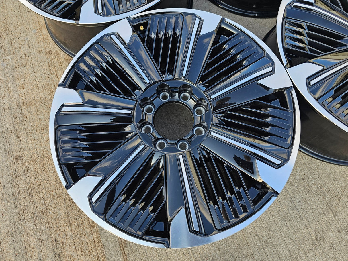 24" Cadillac Escalade IQ EV OEM 8x165 wheels rims Hummer 2500 2024 2025 2026 Texas Truck Tire