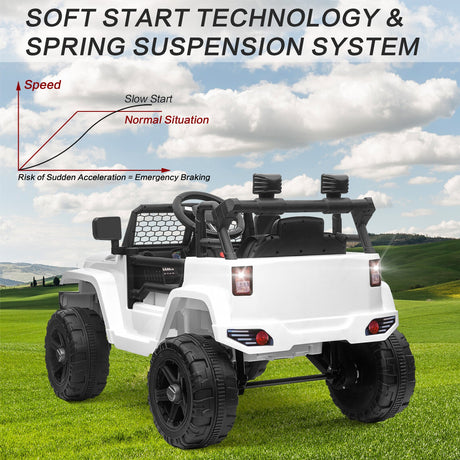 12V Battery-Powered Kids Ride-On Off-Road Truck Toy with Parent Remote Control