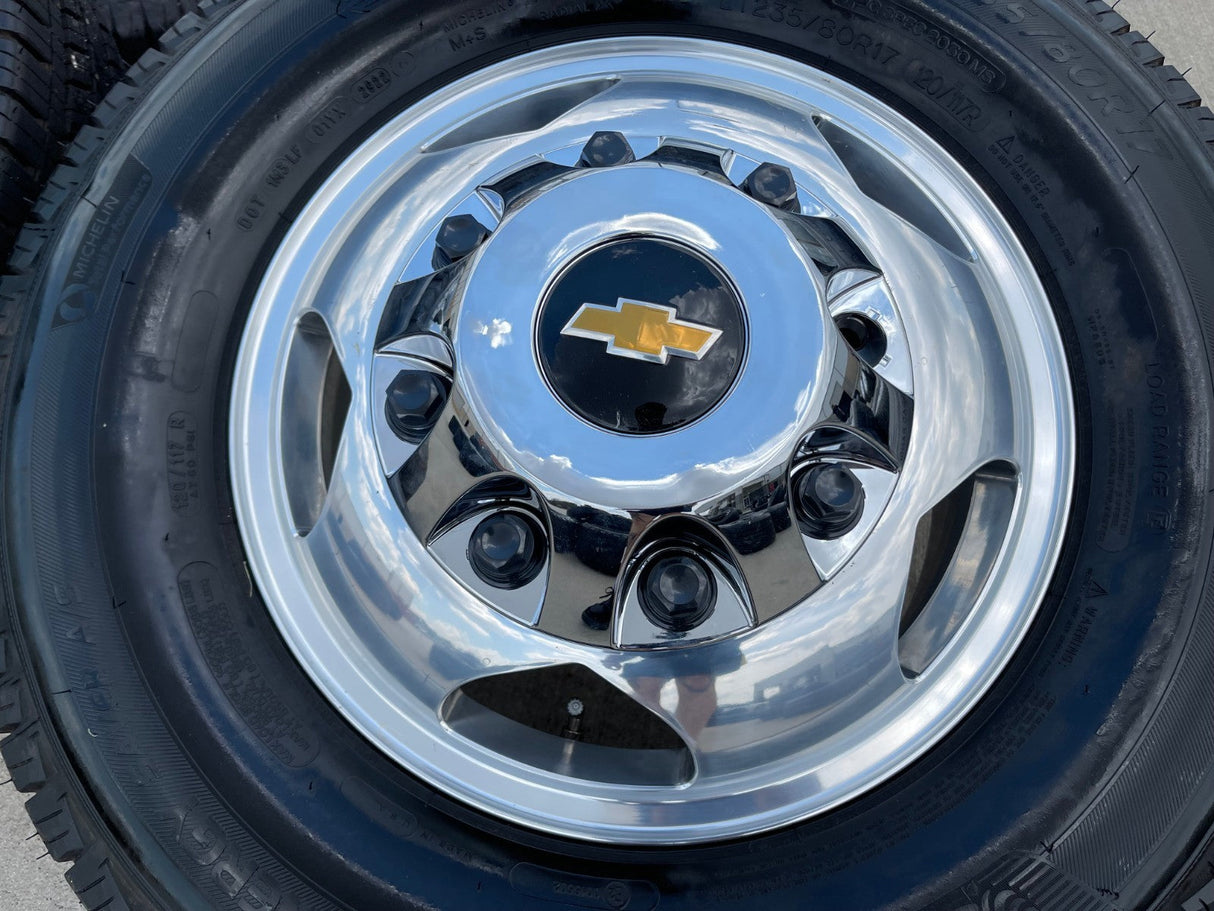17" Chevy Silverado GMC Sierra 3500 Dually rims wheels OEM 5519 5520 NEW Texas Truck Tire