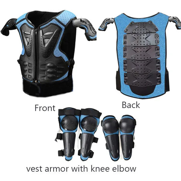 Kids Motocross Body Armor Back Protector Ride-On Horse Toy for Ages 4-15 Years