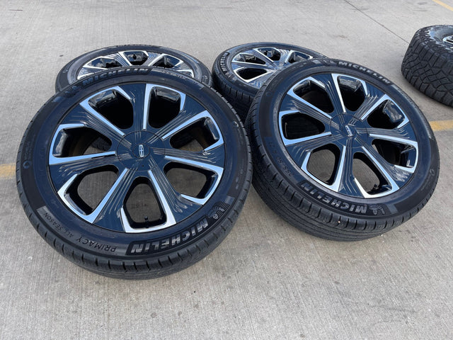 21" Lincoln Nautilus Black Label OEM 10563 rims wheels 2025 2026 NEW MICHELIN Texas Truck Tire