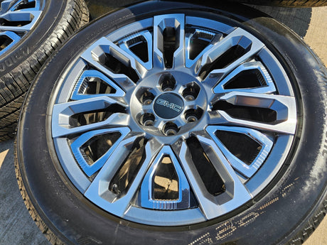 22" GMC Yukon Chevy Tahoe Escalade OEM 95486 wheels rims 2024 2025 2026 NEW Texas Truck Tire