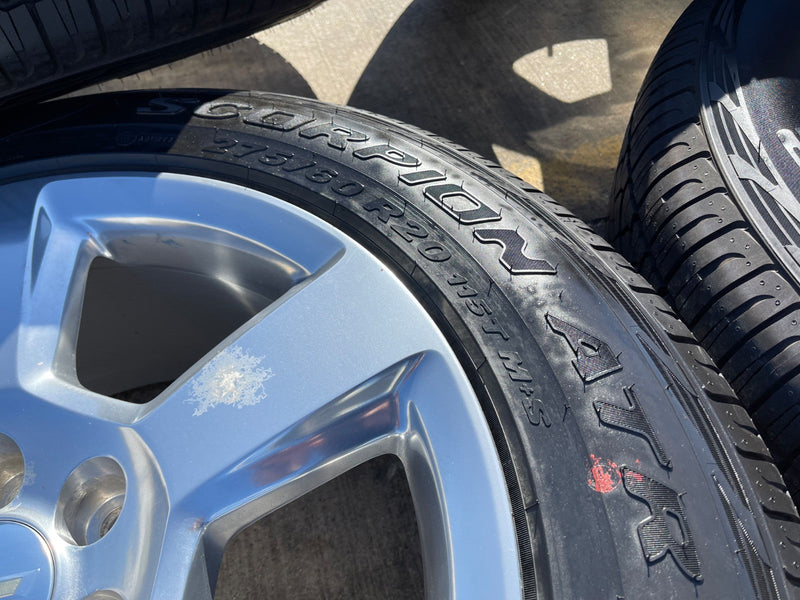 20" Chevy Silverado 1500 Tahoe Suburban OEM wheels rims 5652 tires PIRELLI A/T Texas Truck Tire