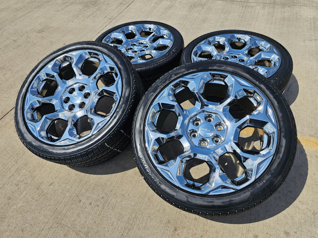 24" GMC Yukon Sierra Tahoe Cadillac Escalade V OEM wheels rims 2025 2026 NEW Texas Truck Tire