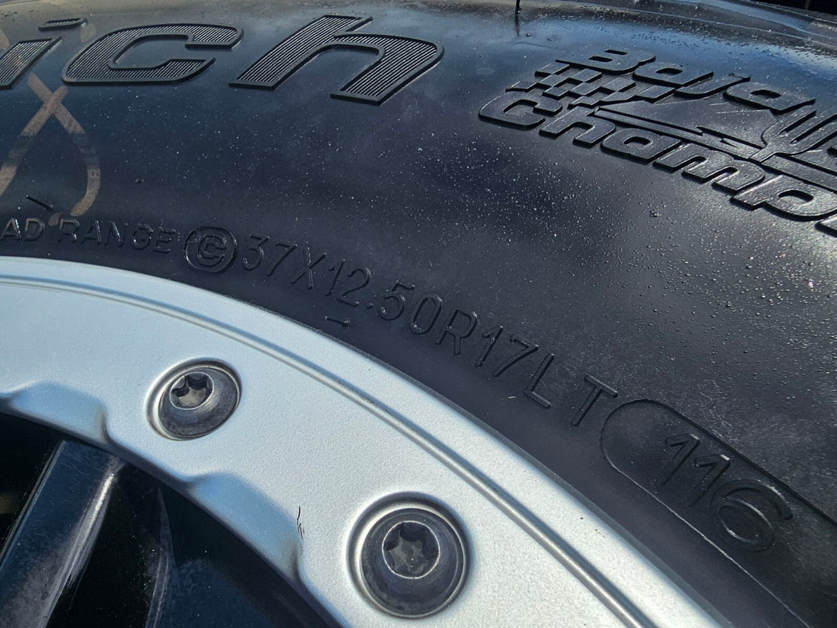 17" Ford Bronco SASQUATCH wheels rims BEADLOCK 10388 Ranger BFG KO2 A/T 37" NEW Texas Truck Tire