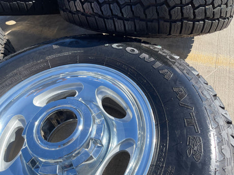 16" Ford F-250 F-350 Excursion OEM 3408 polished wheels rims tires Texas Truck Tire