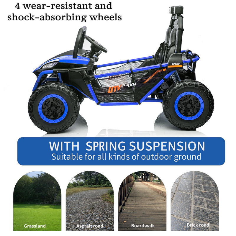 24V Kids 2-Seater Electric Ride-On UTV Truck with 4WD and 320W Motor, Remote Control