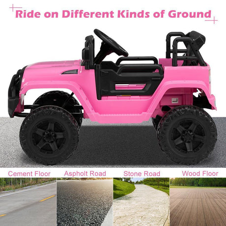 Electric Ride-On Car Truck for Kids with Remote Control and 3 Speed Options - Perfect Gift for Boys and Girls (12V)