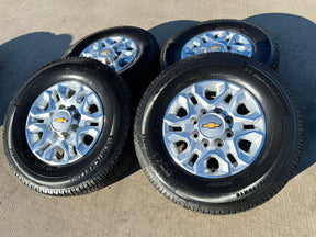 18" Chevy Silverado 2500 3500 OEM 5959 wheels rims MICHELIN LTX A/T2 NEW Texas Truck Tire