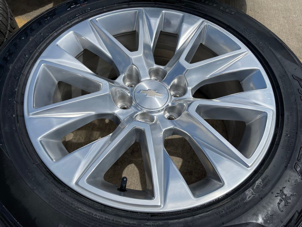 20" Chevy Tahoe Silverado LTZ 5920 OEM wheels rims Yukon 2025 2026 PIRELLI NEW Texas Truck Tire
