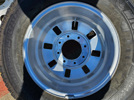 18" GMC Sierra 3500 DENALI Dually rims wheels OEM 14127 14129 8x210 MICHELIN NEW Texas Truck Tire