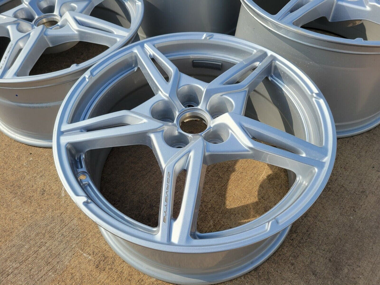 19" + 20" Chevy Corvette C8 OEM 14007 14008 wheels rims 2023 2024 2025 2026 NEW Texas Truck Tire