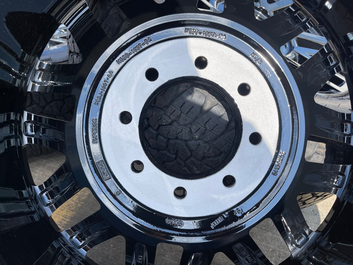 20" Ford F-250 F-350 LARIAT TREMOR OEM 10201 10104 rims wheels GOODYEAR A/T NEW Texas Truck Tire
