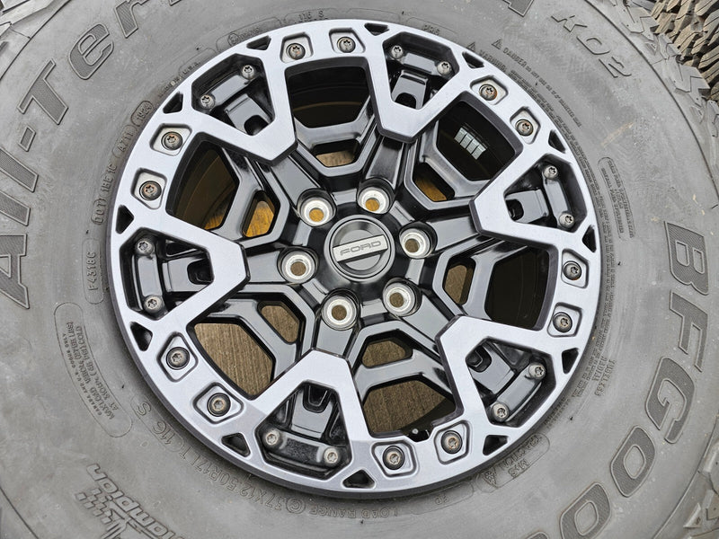 (5) 17" Ford F-150 Raptor R OEM BEADLOCK rims wheels 2024 2025 2026 BFG NEW Texas Truck Tire