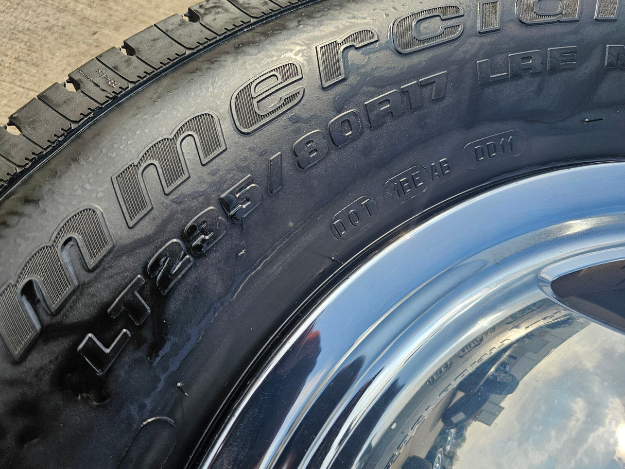 17" Dodge Ram 3500 Dually Laramie 8x200 wheels rims 2703 2704 OEM tires Texas Truck Tire