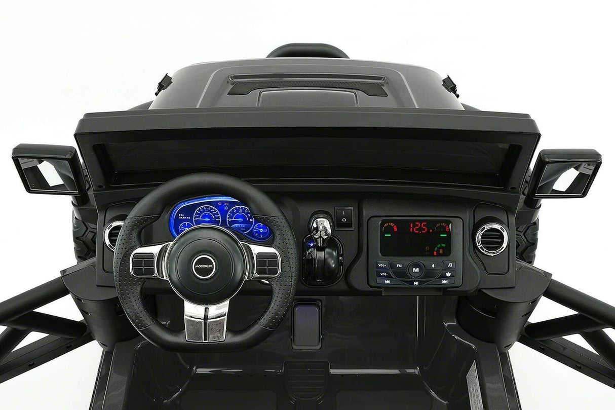 12V 2 Seater Children's Ride-On Jeep Truck - 2 High-Performance Motors, Illumination, Rubber Wheels + Remote Control