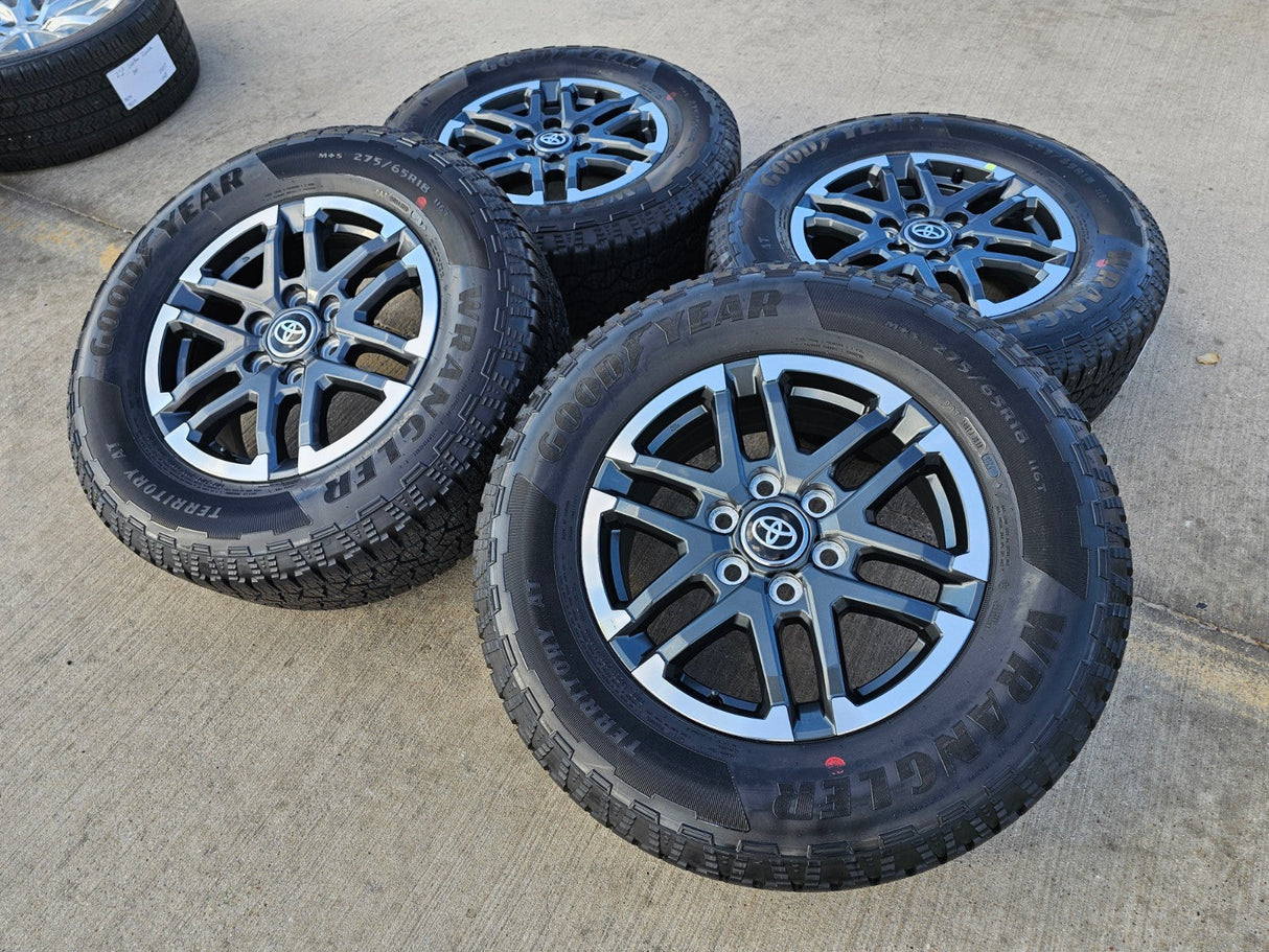 18" Toyota Tacoma 4Runner TRD OEM 10641 wheels rims 2024 2025 2026 NEW GOODYEAR Texas Truck Tire