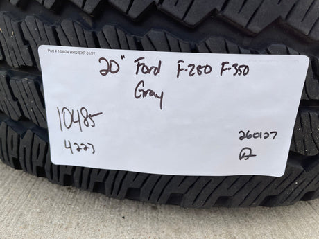 20" Ford F-250 F-350 OEM gray Lariat 10485 10296 wheels rims BRIDGESTONE A/T Texas Truck Tire